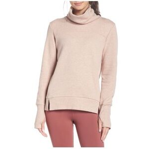 Alo Yoga Nectar Heather Haze Funnel Neck Sweatshirt
